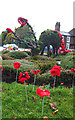 Knitted poppies. Knutsford 2