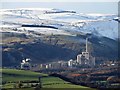 Hope Cement Works seen from Stanage