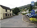 Road (A466) at the Sloop Inn in Llandogo