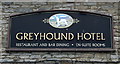 Sign for the Greyhound Hotel, Shap