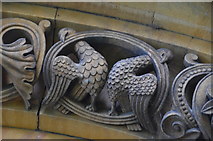 SK8572 : Detail of doorway arch carving, St Helen's church, Thorney by Julian P Guffogg