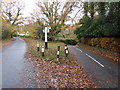 Junction of lanes near Colwood Manor