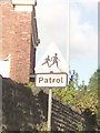 UK School Patrol Ahead Sign