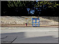 SP0201 : Small blue bus shelter, Cirencester by Jaggery