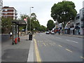 Bus stop and shelter on Regent