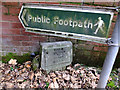 Sign at start of footpath off Gathurst Lane