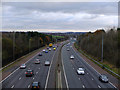 Looking South from the M6 footbridge at Gathurst