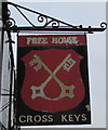 Cross Keys pub name sign, Usk