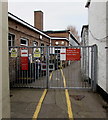 Royal Mail delivery office entrance gates, Usk