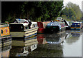 Moored narrowboats near Oxley, Wolverhampton