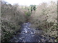 The River East Allen at Bridge End - downstream