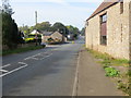 Road (A48) passing through Crick