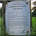 SK7605 : Planning Application on grass triangle near Longborrow Farm Shop by Andrew Tatlow
