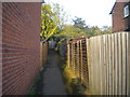 Footpath to The Ridings from Mount Pleasant, Keyworth