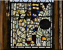 TQ7237 : Goudhurst, St. Mary's church: c14th glass fragments reset after the window suffered bomb damage in 1940 by Michael Garlick