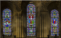 SK8572 : East windows, St Helen's church, Thorney by Julian P Guffogg