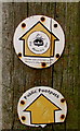 SO9669 : Monarch's Way public footpath sign, Bromsgrove by Jaggery