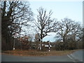 Burnt House Lane at the junction of Rusper Road