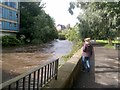 River Kelvin in flood, Glasgow