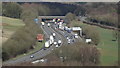 The M6 motorway south of Junction 15 from Kingswood Bank, Trentham Park