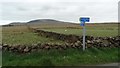 D3404 : On the Antrim Hills Way - Path junction on Mullaghsandall Road & view to Agnew's Hill by Colin Park