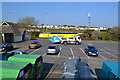 Car park, toilets and recycling by the tennis courts, Sandy Lane, Dawlish