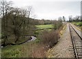 View from a Skipton-Rylstone excursion train - Fields near Eller Beck