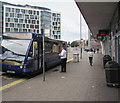 ST1876 : X2 bus for Porthcawl at the Cardiff city centre terminus by Jaggery