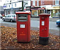 George V postbox and Elizabeth II business postbox on Nantwich Road. Crewe