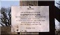 ST8083 : Foot & Mouth Notice, Badminton Park, Gloucestershire 2001 by Ray Bird