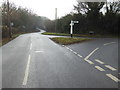 Looking south on Trout Lane across Cross Lane