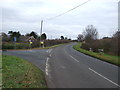 Minor road junction on Broomheath Lane