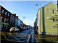 Pole shadow on a gable wall, Campsie Avenue, Omagh