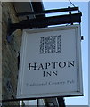 Sign for the Hapton Inn, Lane Ends