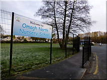 H4573 : Sign, Omagh North Nursery School by Kenneth  Allen