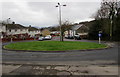 North side of a grassy roundabout, Pentwyn