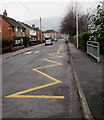 Zigzag markings on Gwendoline Road, Risca