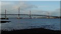 NT1278 : Forth Road Bridge and Queensferry Crossing by Richard Webb