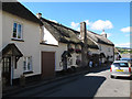 Houses opposite Dunsford church