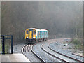 Train approaching Llanhilleth Station