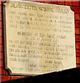 Foundation stone commemorating the first school built by the Gloucester School Board