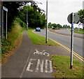 End of cycle route near Cwmbran Drive, Cwmbran