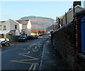 Zigzag markings on Ivor Street, Cwmcarn