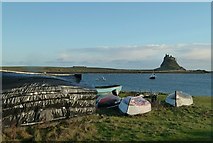 NU1241 : Holy Island harbour by Alan Murray-Rust