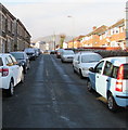 On-street parking in Edward Street, Cwmcarn