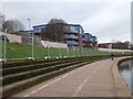 SX9192 : Exe flood defence works - Exeter by Chris Allen