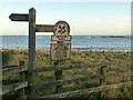 National Trust sign, Low Newton by the Sea