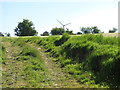 Track linking a wind turbine with Upper Darkley Road