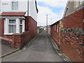 A back lane in Llandaff North, Cardiff