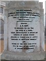 Inscription on a statue opposite Shire Hall